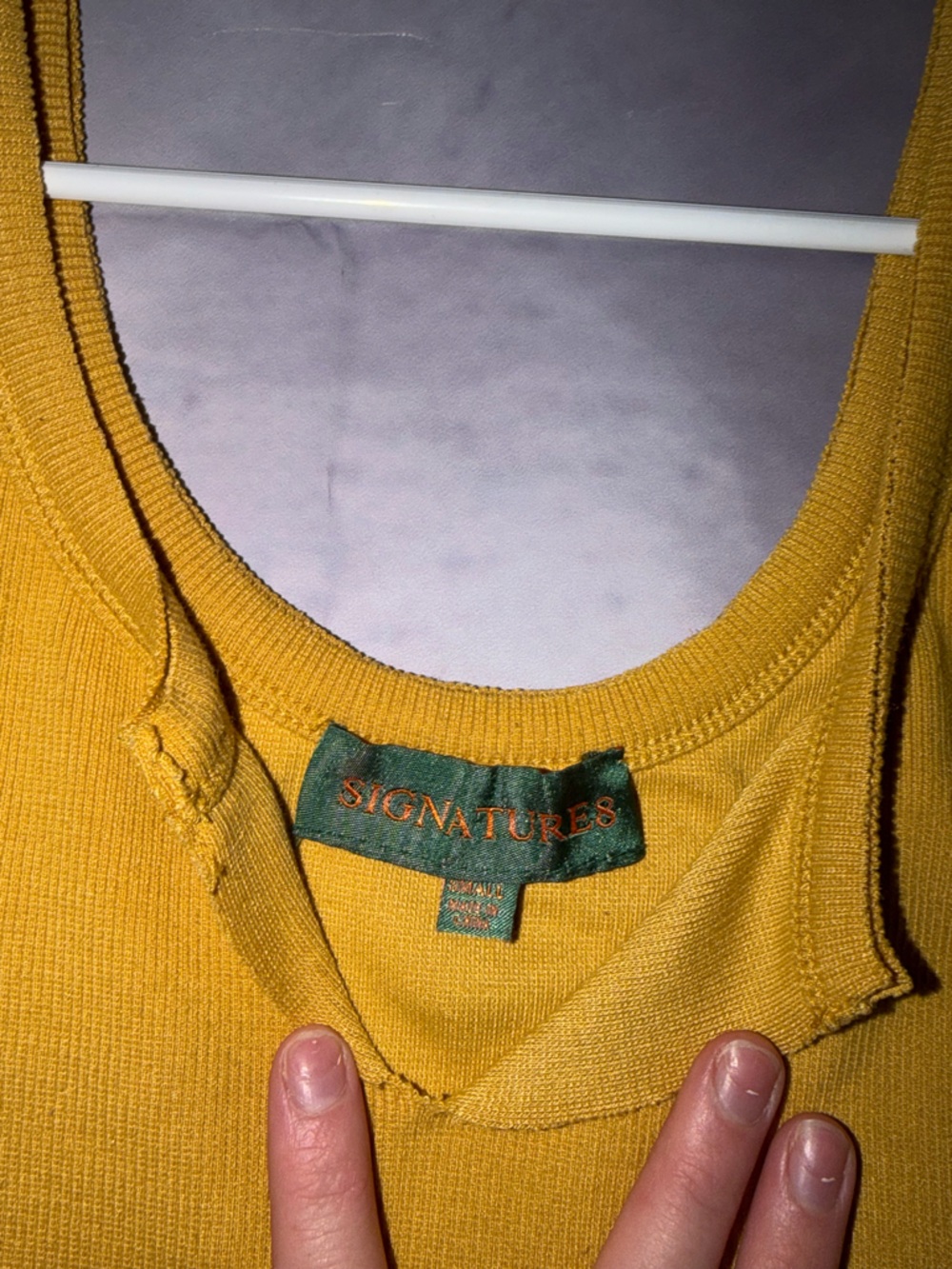 Signature Ribbed Crop Tank - Mustard - Picture 3 of 3